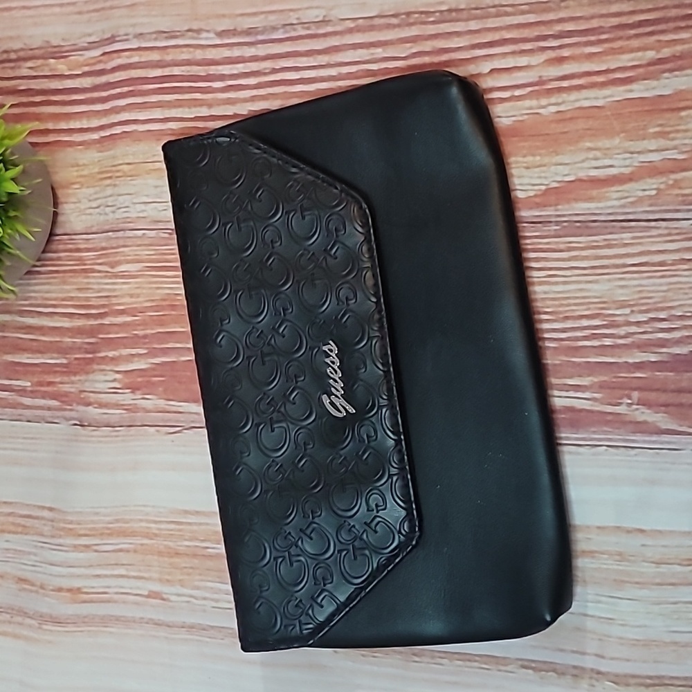 Guess Black Logo Clutch